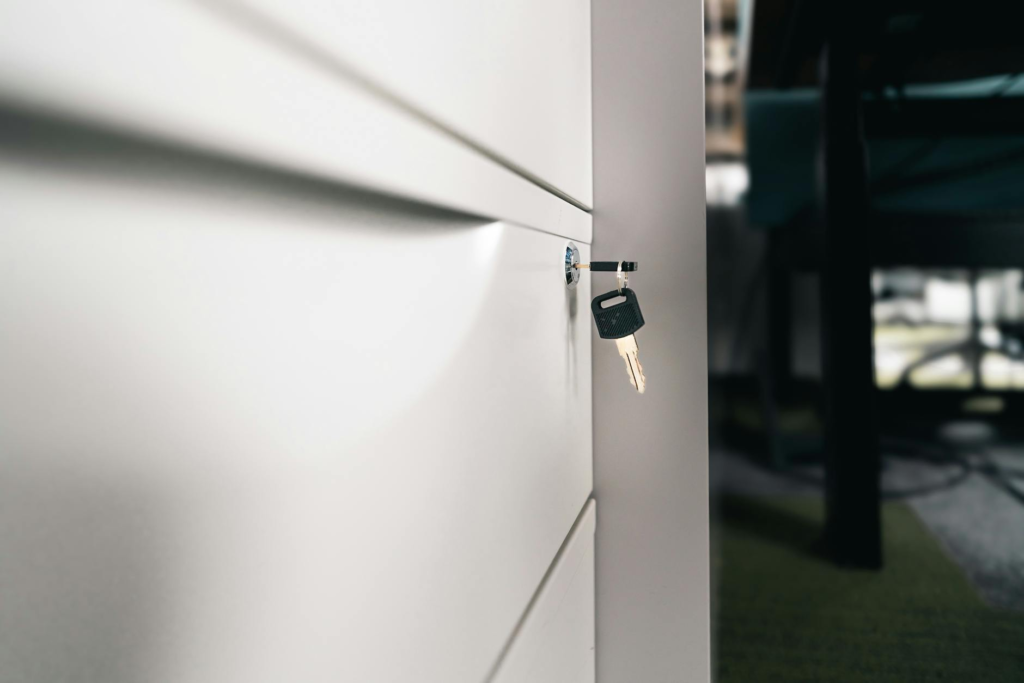 An image of a locked filing cabinet symbolizing data security. — data protection policy Pennsylvania