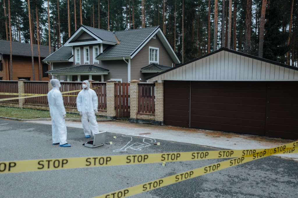 Before and after images of a neighborhood improved by crime prevention efforts related to crime stoppers success stories