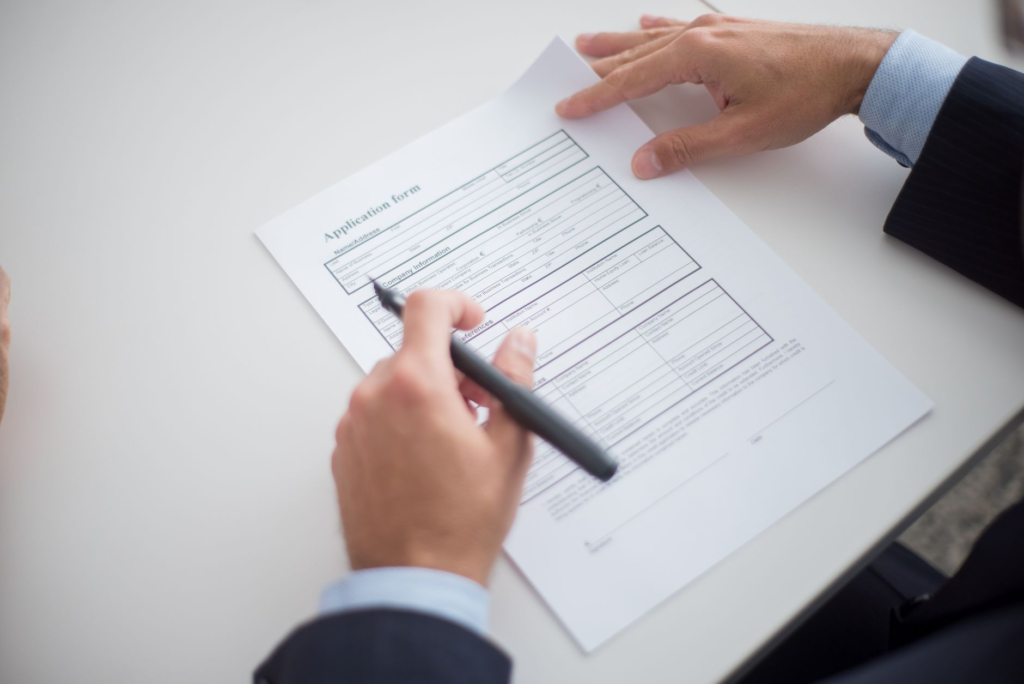 A close-up of a volunteer application form for PA Crime Stoppers. — get involved PA Crime Stoppers