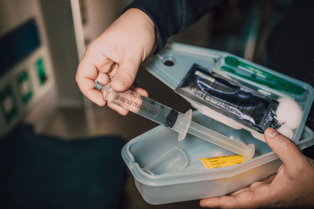 An emergency kit with essential supplies for safety preparedness. — safety tips Pennsylvania