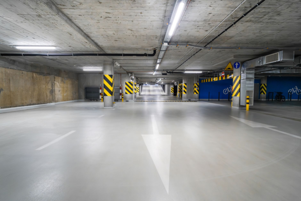 Photo of a well-lit parking lot to emphasize the importance of business security measures. — small business crime preven…
