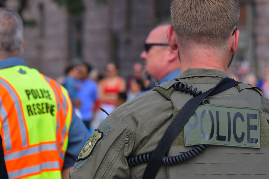 A PA Crime Stoppers logo displayed at a community safety event. — get involved with PA Crime Stoppers